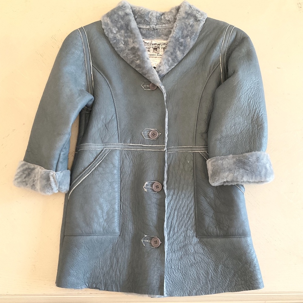 Natural Italian Real Shearling Fur Coat size 5Y , soft, amazing quality